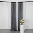 thumbnail image 1 of Balsa Circle 2 Black Panels 8 x 2 feet Sequin Drapery Backdrop Curtains with Rod Pockets Wedding Party Photobooth Ceremony Event, 1 of 8