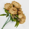 thumbnail image 1 of BalsaCircle 2 Bouquets Gold 19 in Artificial Peony Flowers Silk Floral Bushes Party Events Decorations Supplies, 1 of 8