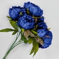 thumbnail image 1 of BalsaCircle 2 Bouquets Royal Blue 19 in Artificial Peony Flowers Silk Floral Bushes Party Events Decorations Supplies, 1 of 8