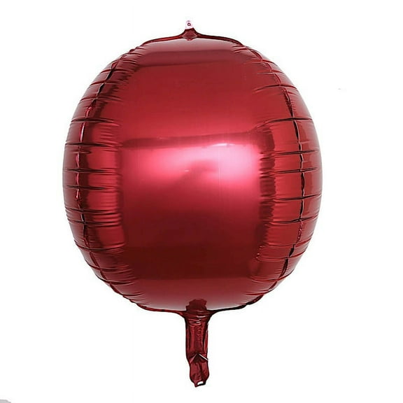 BalsaCircle 2 Burgundy 14" 4D Round Mylar Foil Plain Balloons Wedding Decorations