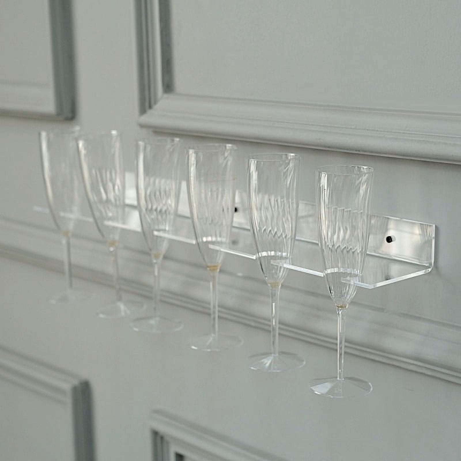 Display Rack Acrylic Champagne Glass Wall Holder For Wedding