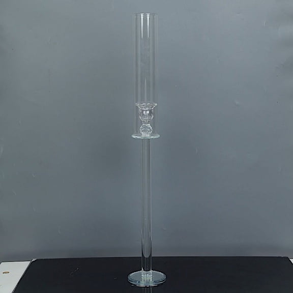 BalsaCircle 2 Crystal Clear 26" Glass Hurricane Taper Candle Holders Cylinder Shades Party Events Decorations