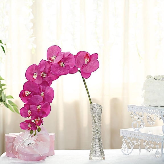 BalsaCircle 2 Fuchsia 40" Artificial Faux Silk Orchid Flowers Sprays Stems Home Party