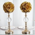 thumbnail image 1 of BalsaCircle 2 Gold Roses 7" Kissing Flower Balls Pomander Wedding Hanging Decorations, 1 of 8