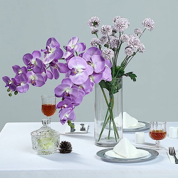 BalsaCircle 2 Lavender 40" Artificial Faux Silk Orchid Flowers Sprays Stems Events Party