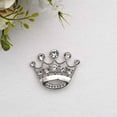 thumbnail image 1 of BalsaCircle 2" Metal Silver Rhinestones Crown Brooch Chair Sash Pin Party Events Reception Decorations Supplies, 1 of 8