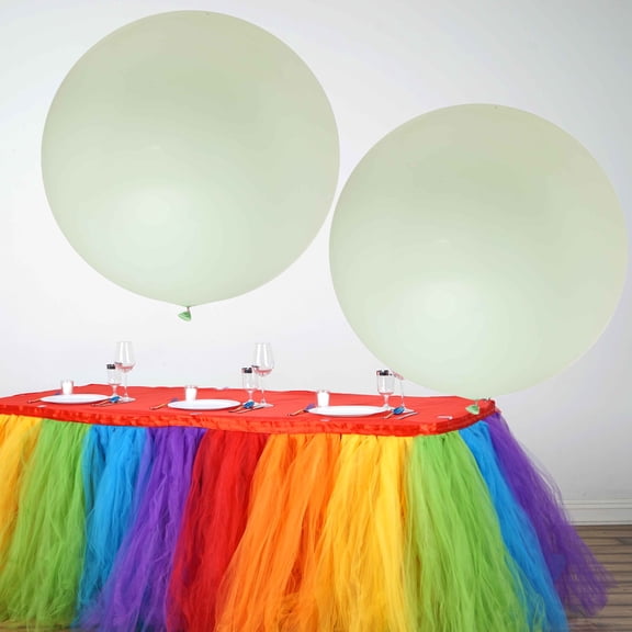 BalsaCircle 2 Mint Green Matte 32" Large Latex Plain Balloons
