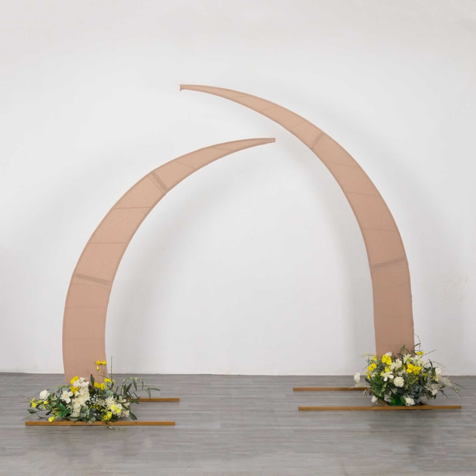 BalsaCircle 2 Nude Spandex Fitted Half Crescent Moon Backdrop Stand ...