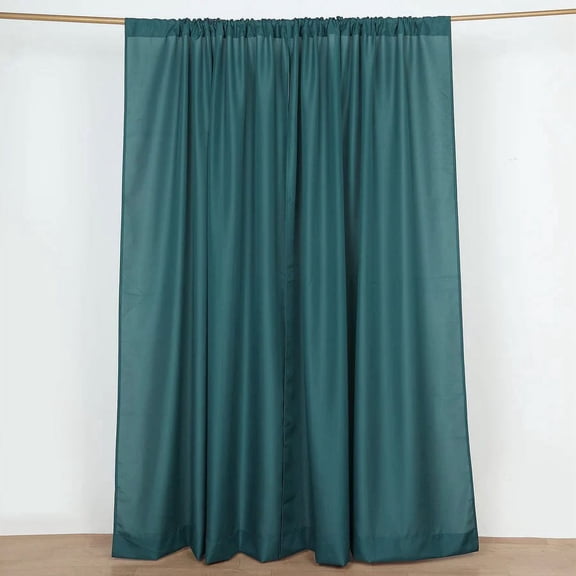 Balsa Circle 2 Panels Teal 8 feet Polyester Drapery Backdrop Curtains Rod Pockets Party Events Decorations Supplies
