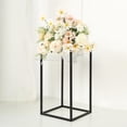 thumbnail image 1 of Balsa Circle 2 Pieces 16" Black Matte Metal Geometric Rectangular Stands Flower Vase Holders, 1 of 8