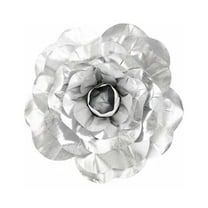 BalsaCircle 2 Pieces 20" Silver Artificial Large Roses Flowers Wall Backdrop Party
