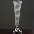 thumbnail image 1 of Balsa Circle 2 Pieces 22" Faux Crystal Beaded Trumpet Vases Wedding Centerpieces Silver, 1 of 4