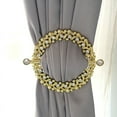 thumbnail image 1 of BalsaCircle 2 Gold Round 7 in Plastic Acrylic Crystals Curtain Tie Backs Backdrop Drapery Bands Party Decorations, 1 of 8