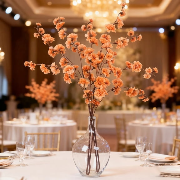 BalsaCircle 2 Terracotta 42" Stem Silk Carnation Artificial Flowers Sprays Wedding Party Decorations