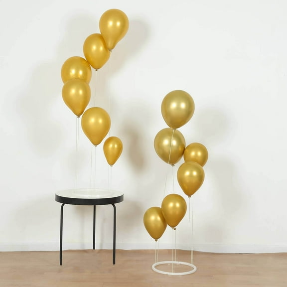 Balsa Circle 2 White 3 feet Spiral Plastic Balloon Tower Stand Kit with Sturdy Round Base Party Decorations Supplies