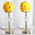 thumbnail image 1 of BalsaCircle 2 Yellow Roses 7" Kissing Flower Balls Pomander Wedding Hanging Decorations, 1 of 8