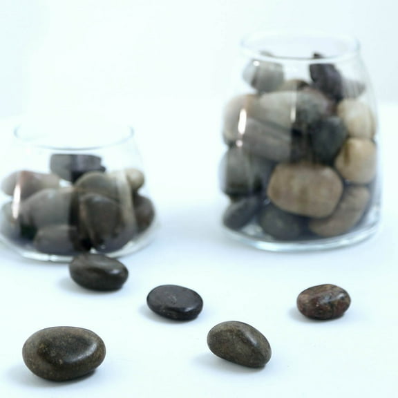 BalsaCircle 2 lbs Assorted Brown Natural Gravel Pebble Stones Vase Fillers Party Centerpieces