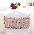 thumbnail image 1 of BalsaCircle 20 Blush 10" Big Payette Sequined Chair Sashes Events Catering, 1 of 8