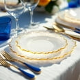 thumbnail image 1 of Balsa Circle 20 Clear Gold Round 7" Plastic  Dessert Plates Reef Design Disposable Tableware, 1 of 6