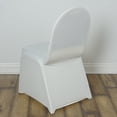 thumbnail image 1 of Balsa Circle 20 Ivory Spandex Stretchable Banquet Solid Chair Covers Slipcovers, 1 of 7