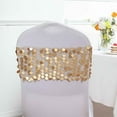 thumbnail image 1 of BalsaCircle 20 Matte Champagne 10" Big Payette Sequined Chair Sashes Events Catering, 1 of 8