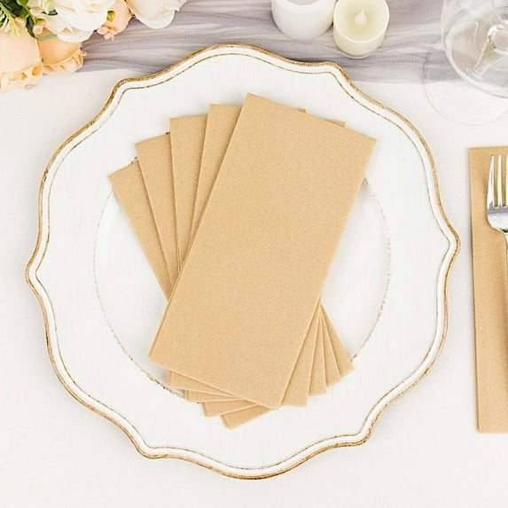 BalsaCircle 20 Natural Rectangular 17x12" Disposable Airlaid Paper Dinner Table Napkins Party Events Decorations