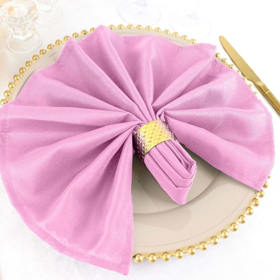 Balsa Circle 20 Pieces 20" Pink Premium Polyester Napkins Wedding Kitchen