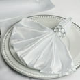 thumbnail image 1 of Balsa Circle 20 Pieces 20" White Satin Dinner Napkins Wedding Party, 1 of 5