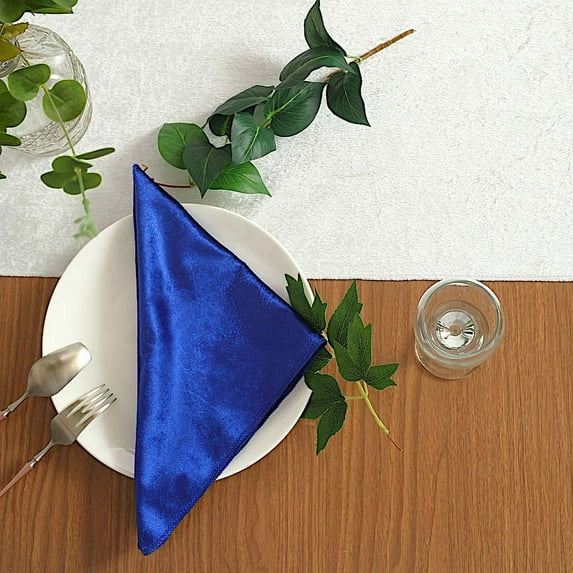 BalsaCircle 20 Pieces 20" x 20" Royal Blue Premium Velvet Napkins Linens