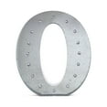 thumbnail image 1 of BalsaCircle 20" Silver 0 Marquee Number Warm White LED Lighted Sign Metal Finish Event Party, 1 of 8