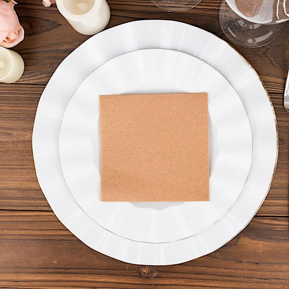 BalsaCircle 20 Terracotta Square 10x10" Disposable Airlaid Paper Cocktail Napkins Party Events Decorations Supplies