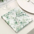 thumbnail image 1 of Balsa Circle 20 White 13x13" Dinner Paper Napkins Green Leaves Design Party Events Decorations Supplies, 1 of 8