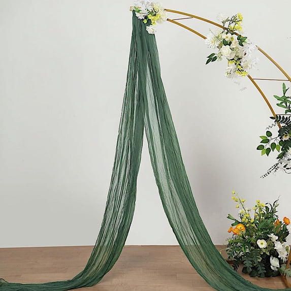 BalsaCircle 20 feet Olive Green Cotton Cheesecloth Fabric Backdrop Drape Curtain Panel Party Events Decorations Supplies