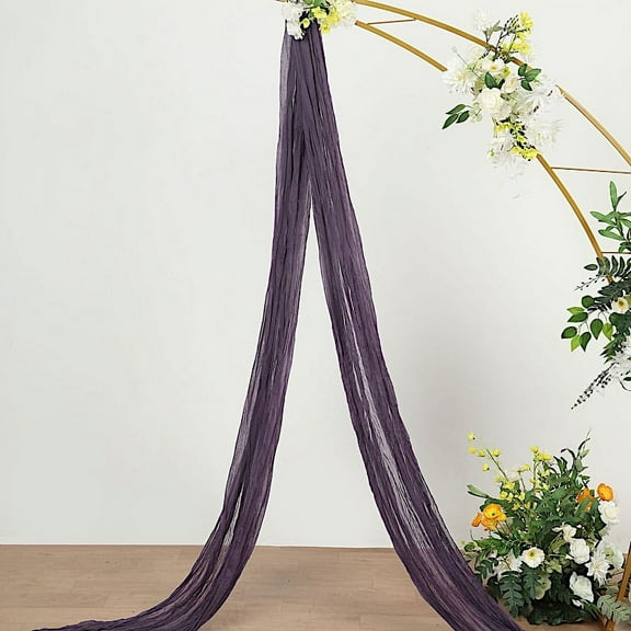 BalsaCircle 20 feet Purple Cotton Cheesecloth Fabric Backdrop Drape Curtain Panel Party Events Decorations Supplies