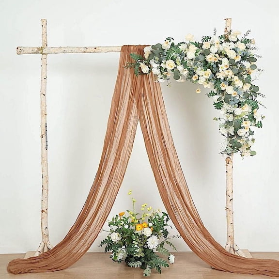 Balsa Circle 20 feet Taupe Cotton Cheesecloth Fabric Backdrop Drape Curtain Panel Party Events Decorations Supplies
