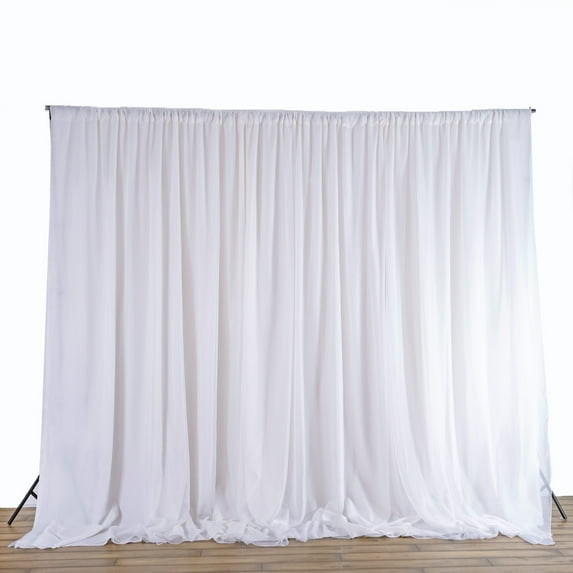 Balsa Circle 20 feet x 10 feet Fabric Backdrop Curtain White