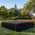 thumbnail image 1 of BalsaCircle 20 feet x 48" Black Portable Polyester Stage Skirting Party Trade Show Booth Linens, 1 of 5