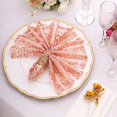 thumbnail image 1 of Balsa Circle 20x20 in Rose Gold Sequined Geometric Design Tulle Net Fabric Table Napkin Party Events Decorations Supplies, 1 of 8