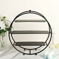 thumbnail image 1 of BalsaCircle 21" Matte Black 3 Tiers Metal Wheel Cupcake Holder Dessert Display Stand Wedding Party Decorations, 1 of 8