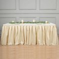 thumbnail image 1 of BalsaCircle 21 feet x 29" Polyester Banquet Table Skirt Beige, 1 of 6