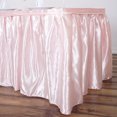 thumbnail image 1 of BalsaCircle 21 feet x 29" Satin Party Banquet Table Skirt Blush, 1 of 4