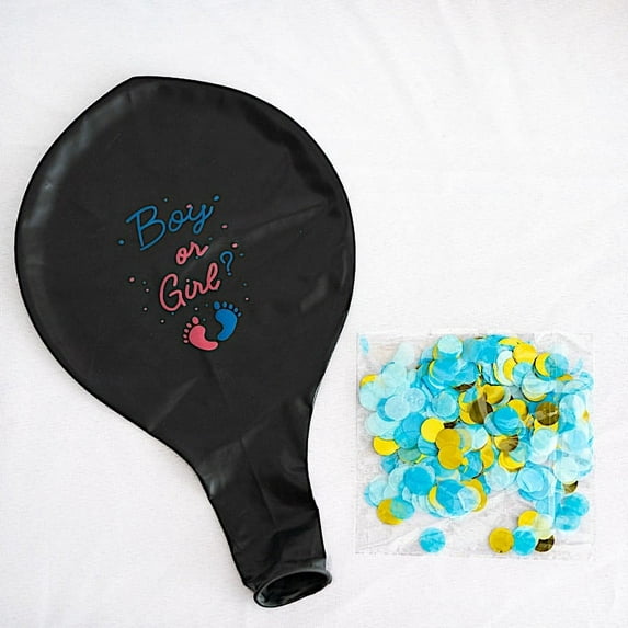 BalsaCircle 24" Blue Round Latex Helium Plain Balloons Pop Kit Confetti Party Baby Shower