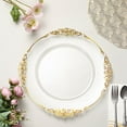 thumbnail image 1 of BalsaCircle 24 Clear 13" Acrylic Round Charger Plates Embossed Rim Gold, 1 of 8