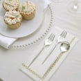 thumbnail image 1 of BalsaCircle 24 Silver Disposable 6" Premium Plastic Cutlery Spoons Forks Set Party Events Tableware Decorations, 1 of 8