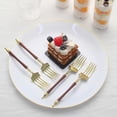 thumbnail image 1 of Balsa Circle 24 Disposable Gold Brown 6 in Dessert Plastic Forks Roman Column Handle Party Events Tableware Decorations, 1 of 8