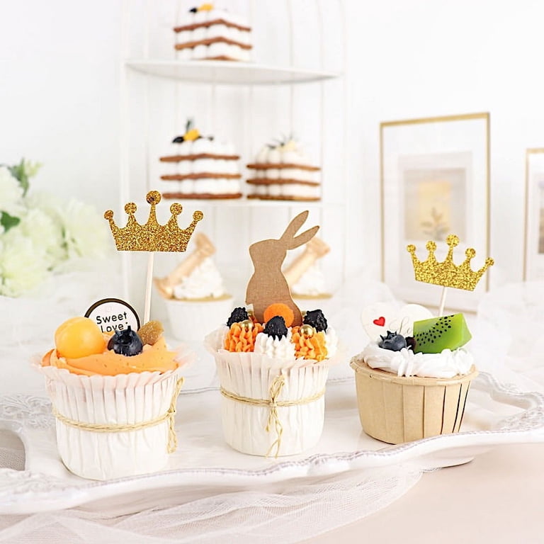 Mini Crown Cupcake Toppers Amazon.com: 24 PCS Gold Crown Cupcake