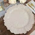 thumbnail image 1 of BalsaCircle 24 Taupe 13" Acrylic Wooden Textured Round Reef Acrylic Charger Plate, 1 of 6