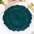 thumbnail image 1 of BalsaCircle 24 Teal 13" Acrylic Wooden Textured Round Reef Acrylic Charger Plate, 1 of 8