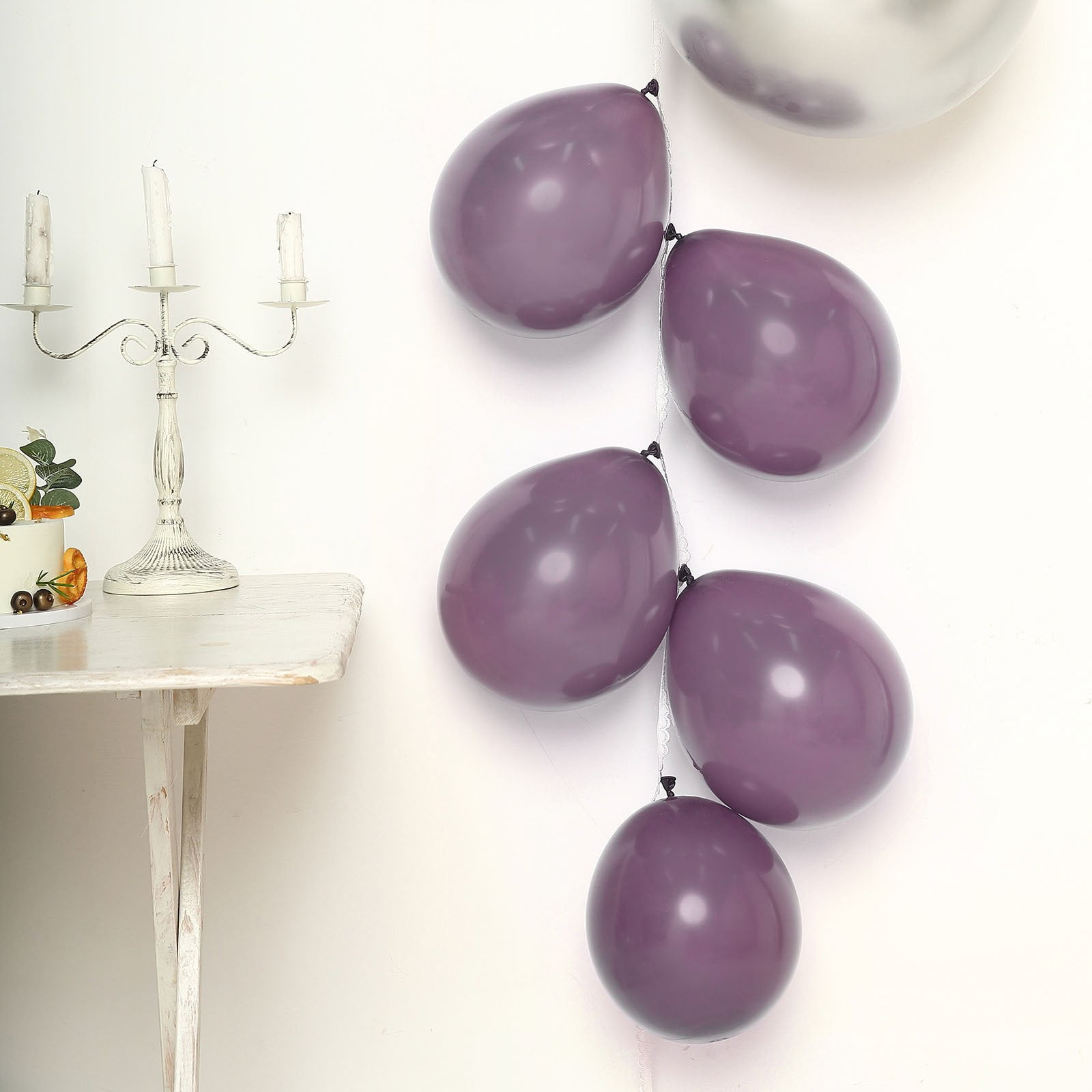 BalsaCircle 25 Amethyst Matte Round 10" Latex Helium Plain Balloons ...
