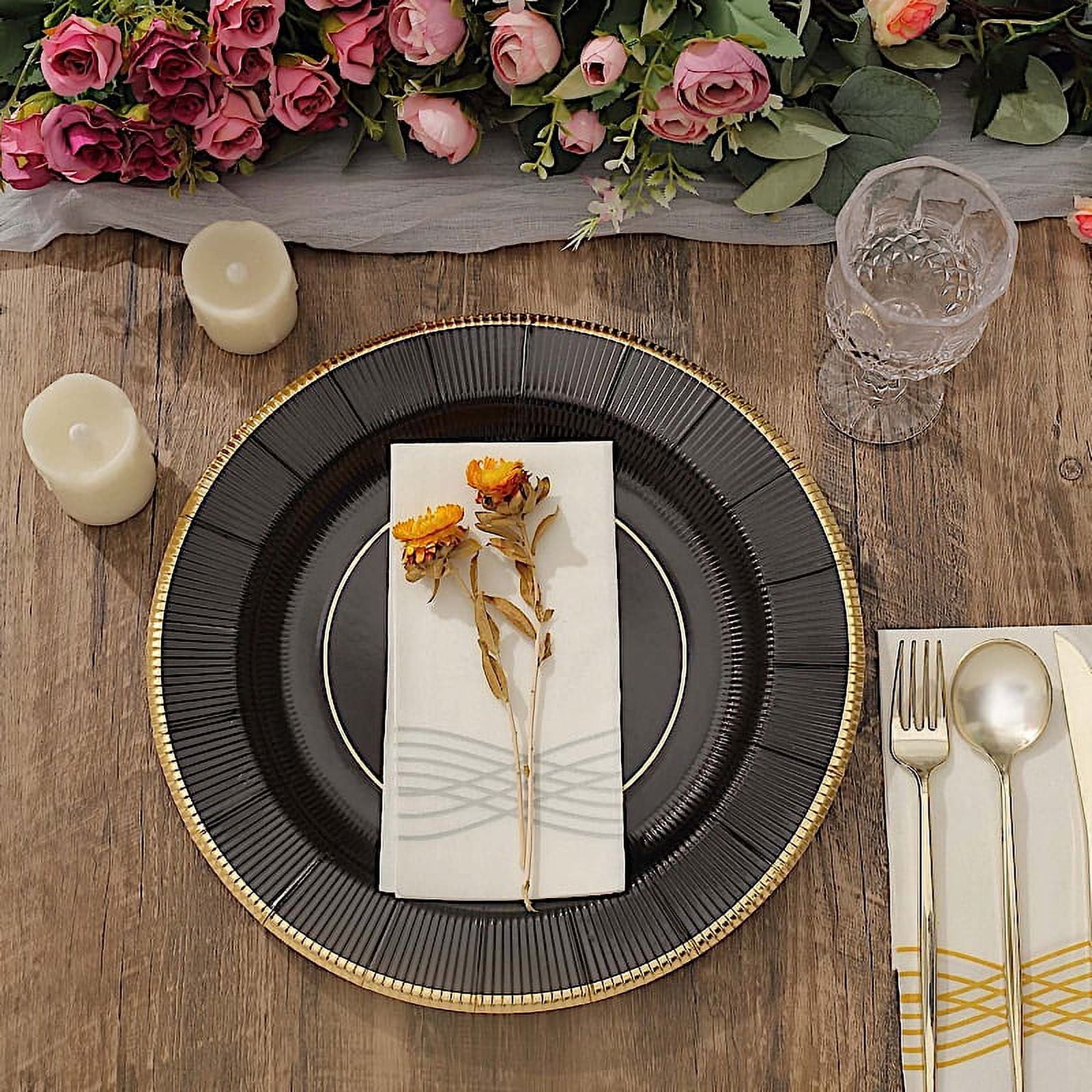 Black charger plates discount
